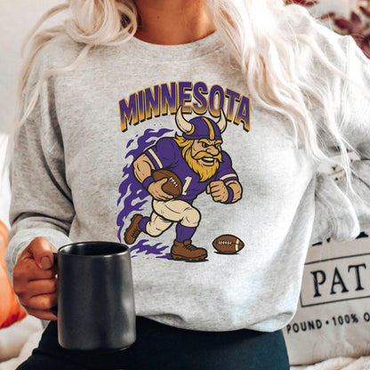 Graphic Minnesota Mascot Football Sweatshirt, Game Day Gift Shirt, Minnesota Football Fan Tee, Retro Minnesota Team Shirt, Sport Mascot Gift
