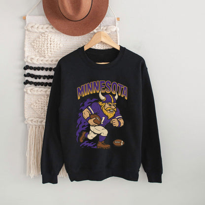 Graphic Minnesota Mascot Football Sweatshirt, Game Day Gift Shirt, Minnesota Football Fan Tee, Retro Minnesota Team Shirt, Sport Mascot Gift