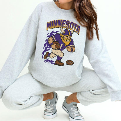 Graphic Minnesota Mascot Football Sweatshirt, Game Day Gift Shirt, Minnesota Football Fan Tee, Retro Minnesota Team Shirt, Sport Mascot Gift