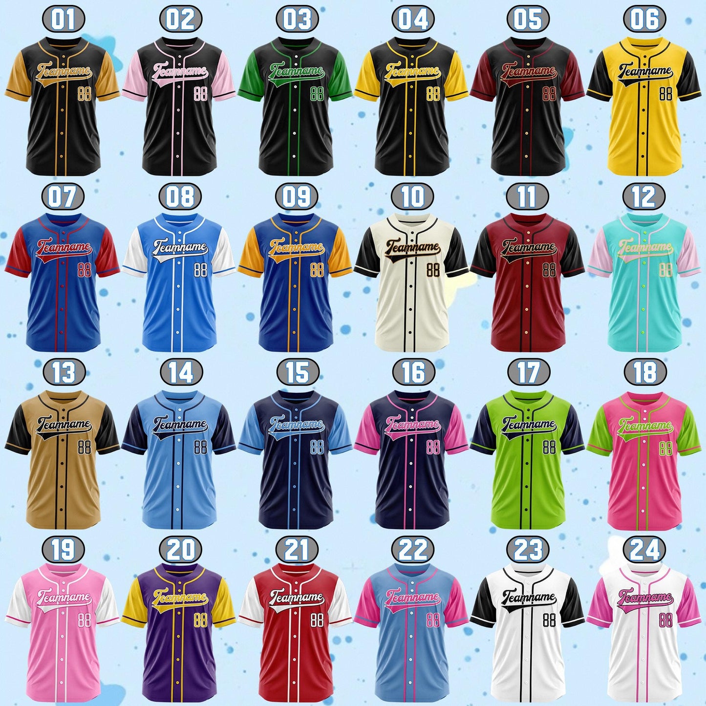 Custom Baseball Jersey: Personalized Name & Number, Embroidered or Printed
