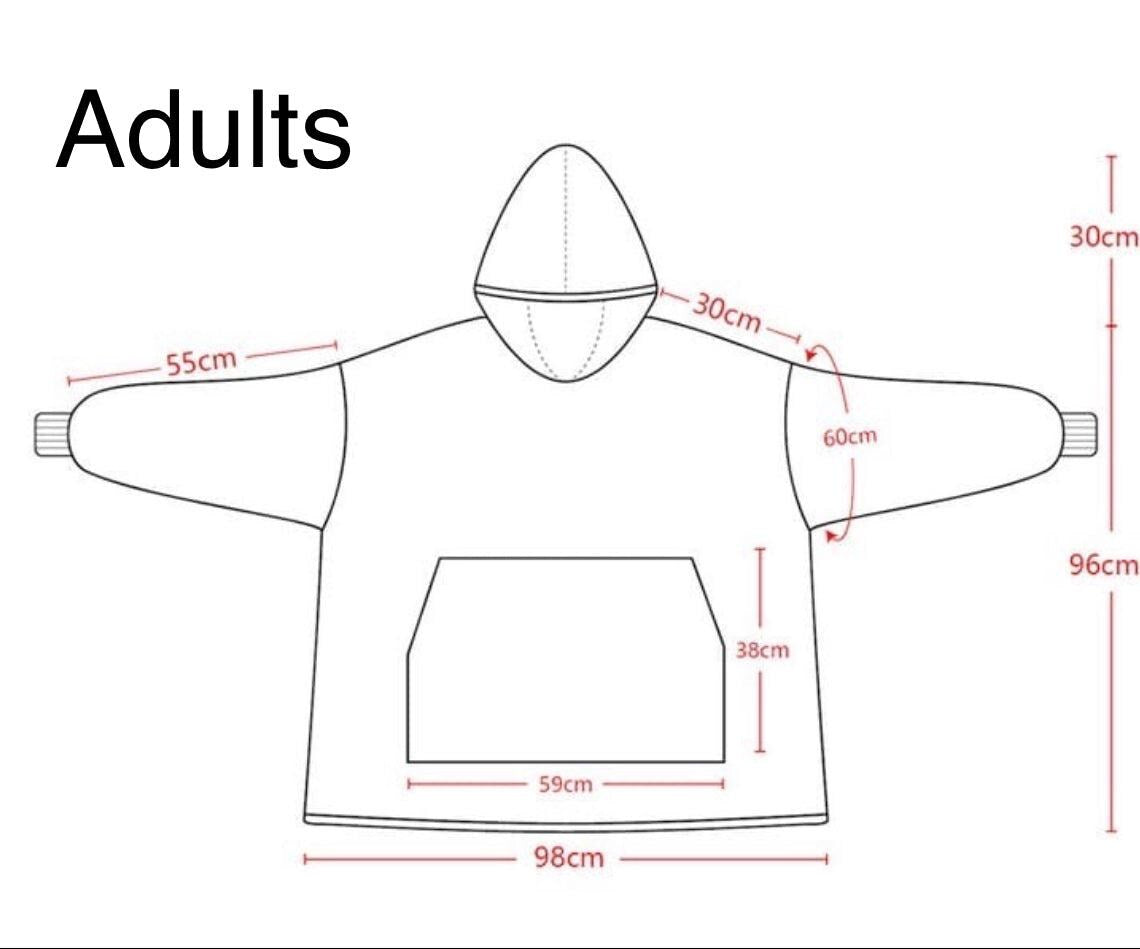 Anime Blanket Hoodie  oversize snuggle Sherpa    unisex adults and kids