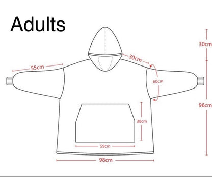 Anime Blanket Hoodie  oversize snuggle Sherpa    unisex adults and kids