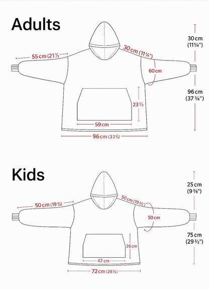 Horror Blanket Hoodie – Oversized Sherpa Hoodie unisex for Adults &Kids