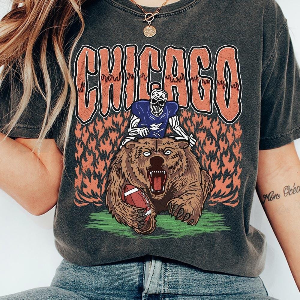 Chicago Football Skull Vintage Shirt