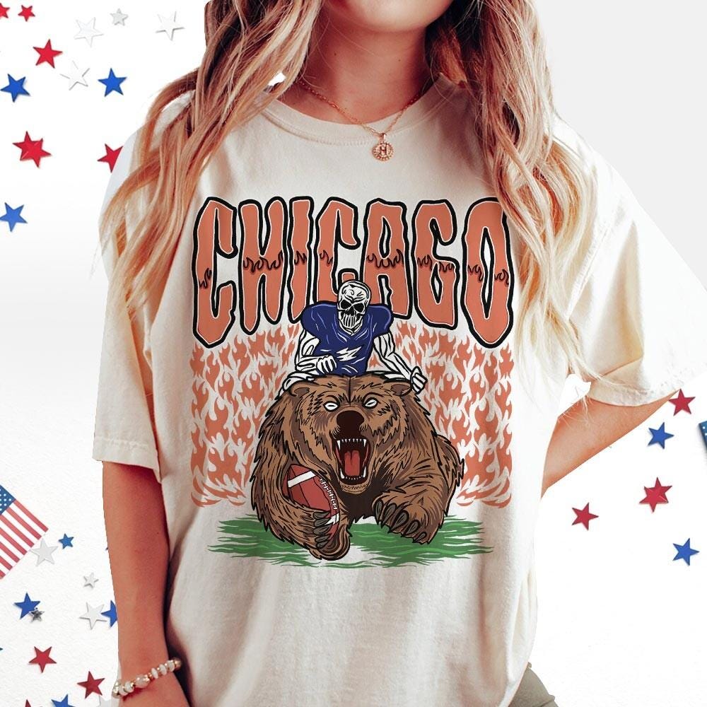 Chicago Football Skull Vintage Shirt
