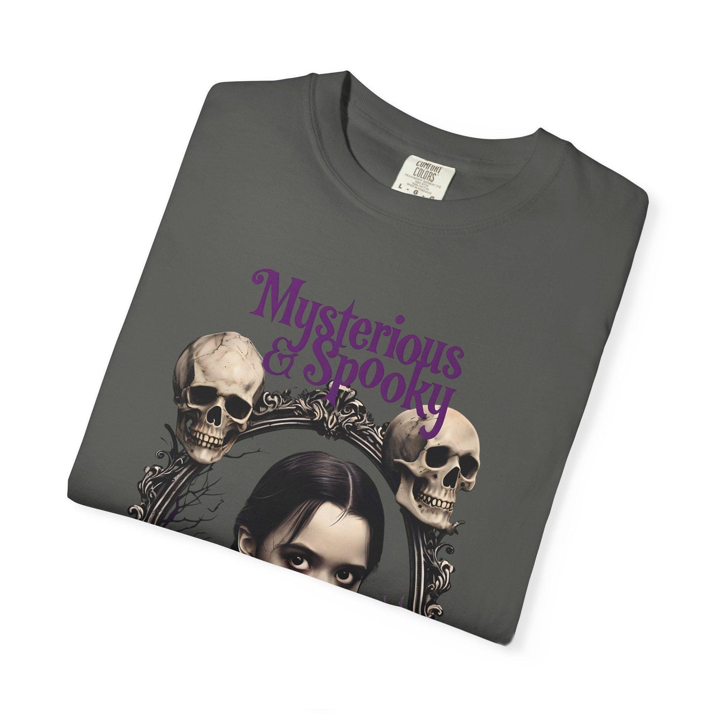 Spooky Wednesday Addams inspired Mysterious & Spooky T-Shirt, Halloween Apparel, Gothic Style Shirt, Witchy Graphic Tee