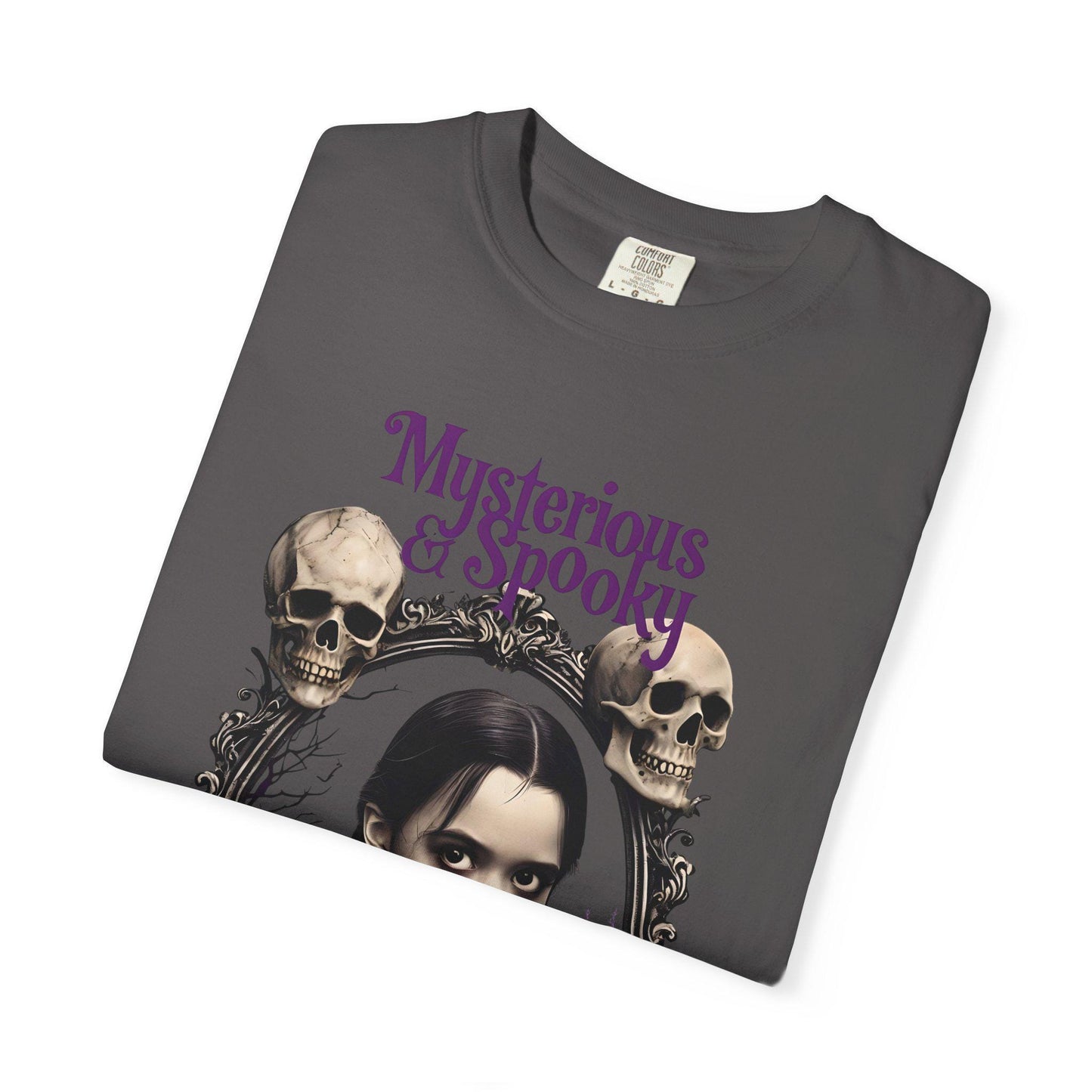 Spooky Wednesday Addams inspired Mysterious & Spooky T-Shirt, Halloween Apparel, Gothic Style Shirt, Witchy Graphic Tee