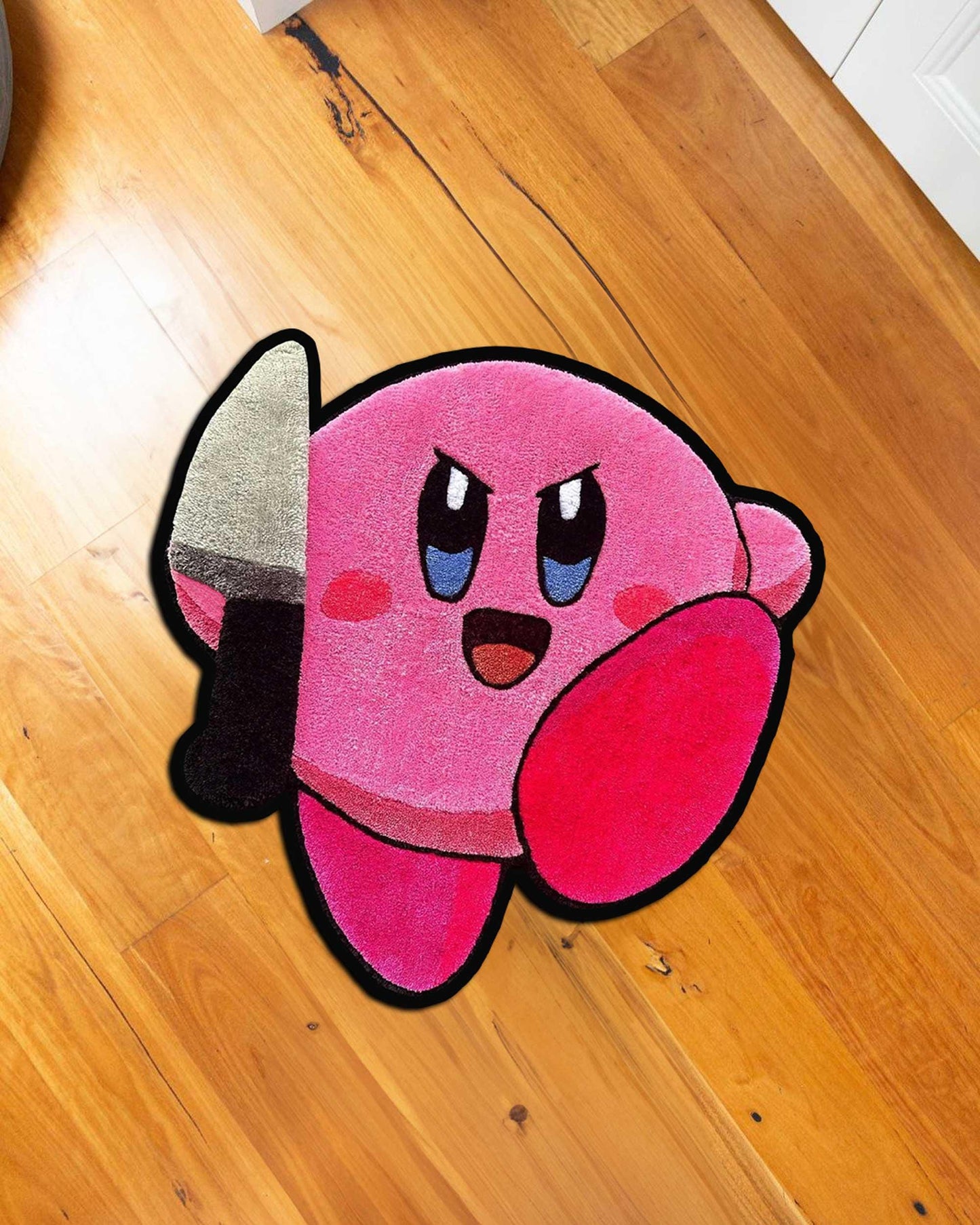 Kirby rug,Kirby Rug,Girl Room Decor,Pink Room Decor,cute kirby rug,Kids Room Decor, Kirby Decor,Video Game Rug,Kids Gift,Kirby CD,custom rug