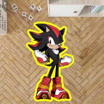 Shadow the Hedgehog Carpet, Soft round sonic gamecube rug, sonic fan gift, Sonic gift, Video game gift idea, Sonic Adventure, custom CD rug
