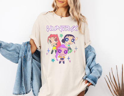 Kpop Demon Hunters Shirt, Huntrix Girl T-Shirt, Kpop idol group Shirt, Mira, Rumi, Joey Shirt,Demon Hunter Merch, Gift for Huntrix fan Shirt