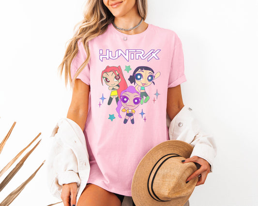 Kpop Demon Hunters Shirt, Huntrix Girl T-Shirt, Kpop idol group Shirt, Mira, Rumi, Joey Shirt,Demon Hunter Merch, Gift for Huntrix fan Shirt