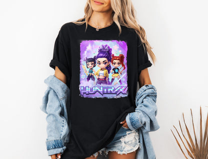 Kpop Demon Hunters Shirt, Huntrix Girl T-Shirt, Kpop idol group Shirt, Mira, Rumi, Joey Shirt,Demon Hunter Merch, Gift for Huntrix fan Shirt