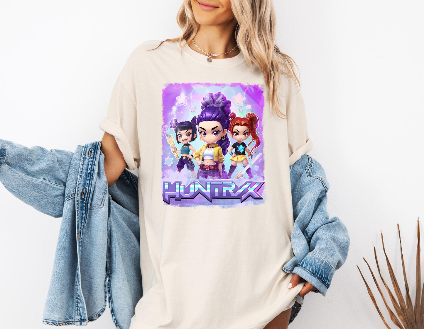 Kpop Demon Hunters Shirt, Huntrix Girl T-Shirt, Kpop idol group Shirt, Mira, Rumi, Joey Shirt,Demon Hunter Merch, Gift for Huntrix fan Shirt