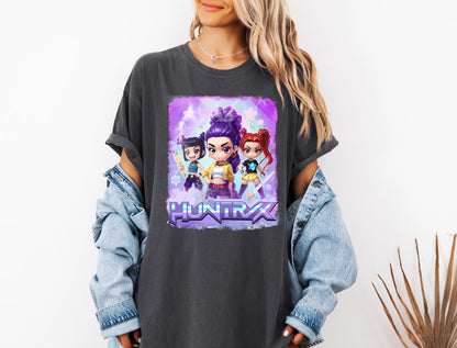 Kpop Demon Hunters Shirt, Huntrix Girl T-Shirt, Kpop idol group Shirt, Mira, Rumi, Joey Shirt,Demon Hunter Merch, Gift for Huntrix fan Shirt
