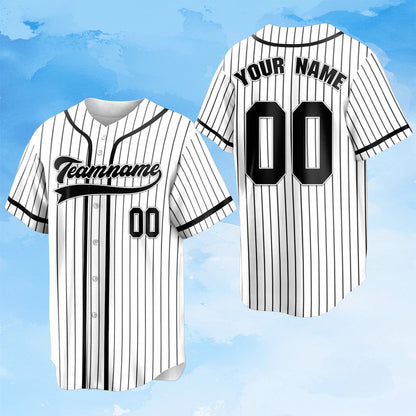 Custom Baseball Jersey: Personalized Team Name & Number, Embroidered or Printed