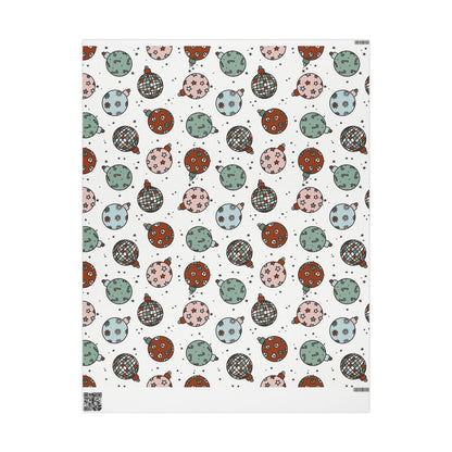 Retro Christmas wrapping paper Unique Vintage Christmas Wrapping Paper Roll, Holiday Gift Wrap with Retro groovy Design