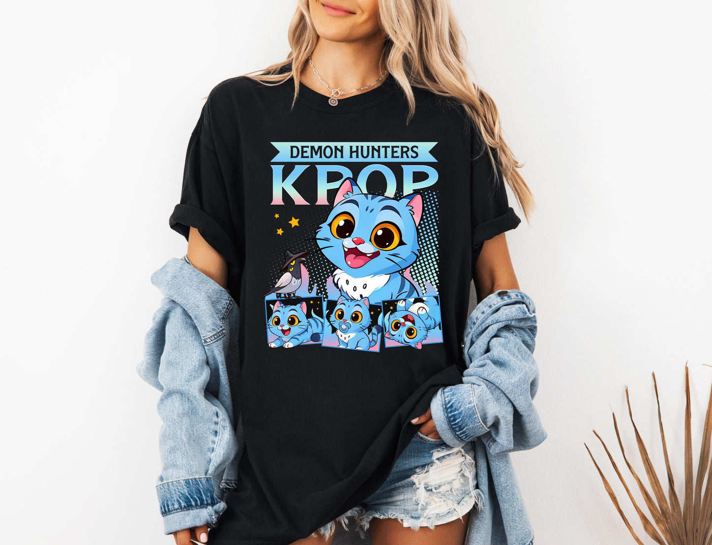 Kpop Demon Hunters Tiger Comfort Colors Shirt, Demon Hunter Tiger Tee, Kpop Huntrix Pin Shirt, Jinu Manga Shirt, Saja Girls Fan, Anime Shirt