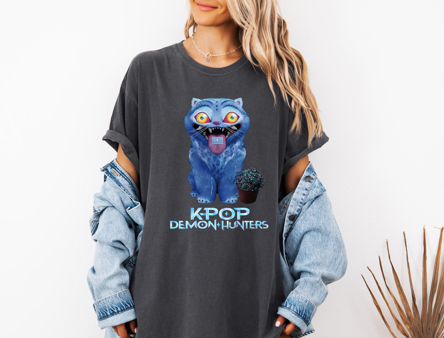 Kpop Demon Hunters Tiger Comfort Colors Shirt, Demon Hunter Tiger Tee, Kpop Huntrix Pin Shirt, Jinu Manga Shirt, Saja Girls Fan, Anime Shirt