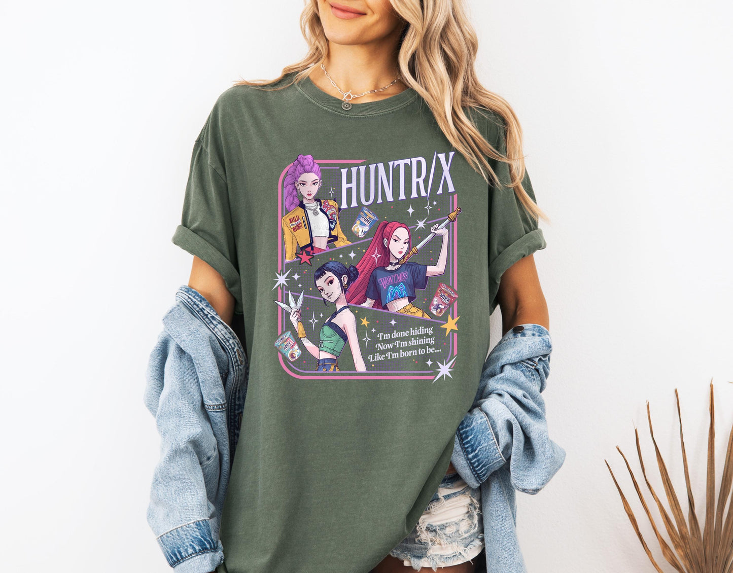 Kpop Demon Hunters Shirt, Huntrix Girl T-Shirt, Kpop idol group Shirt, Mira, Rumi, Joey Shirt,Demon Hunter Merch, Gift for Huntrix fan Shirt