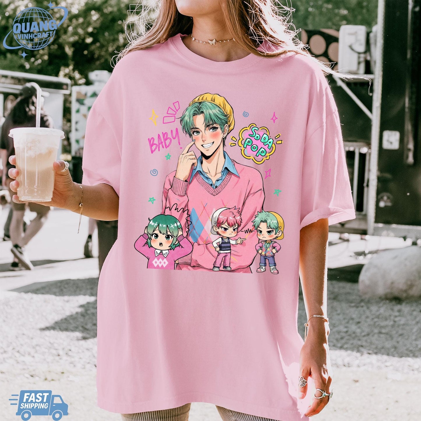 Baby Saja Unisex T-shirt, Saja Boys Soda Pop Tee, Kpop Cute Graphic Tee, KPDH Y2K Shirt, Baby Saja Fan Merch, Aesthetic Graphic Tshirt Gift