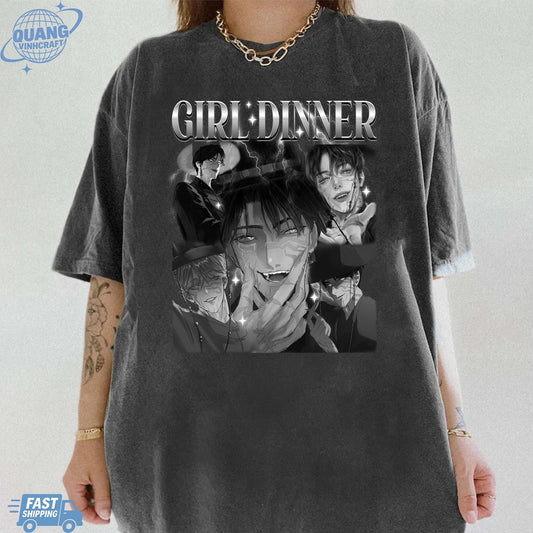 Girl Dinner Jinu Shirt, Girl Dinner Jinu Saja Boys Hunter Bootleg T-Shirt, Gift For Fan Kpop Lovers, Villain Crush, Kpop Demon Hunters Tee