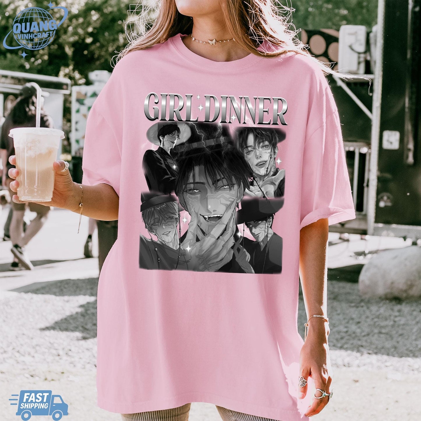 Girl Dinner Jinu Shirt, Girl Dinner Jinu Saja Boys Hunter Bootleg T-Shirt, Gift For Fan Kpop Lovers, Villain Crush, Kpop Demon Hunters Tee