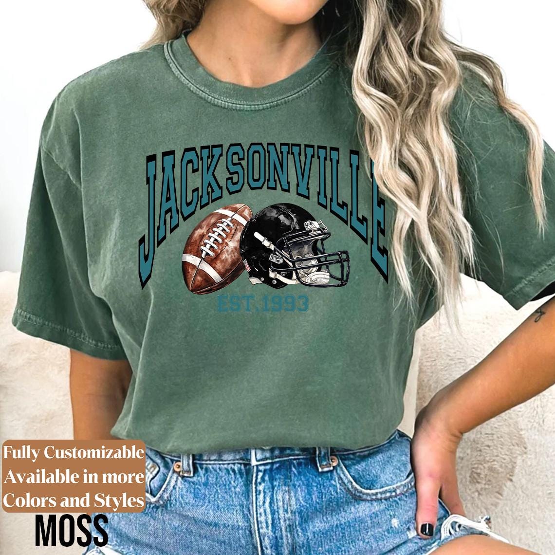 Jacksonville Football Retro Style Sweatshirt, Jacksonville Football Shirt, Jacksonville Fan Shirt, Sunday Football Tee, Game Day Shirt