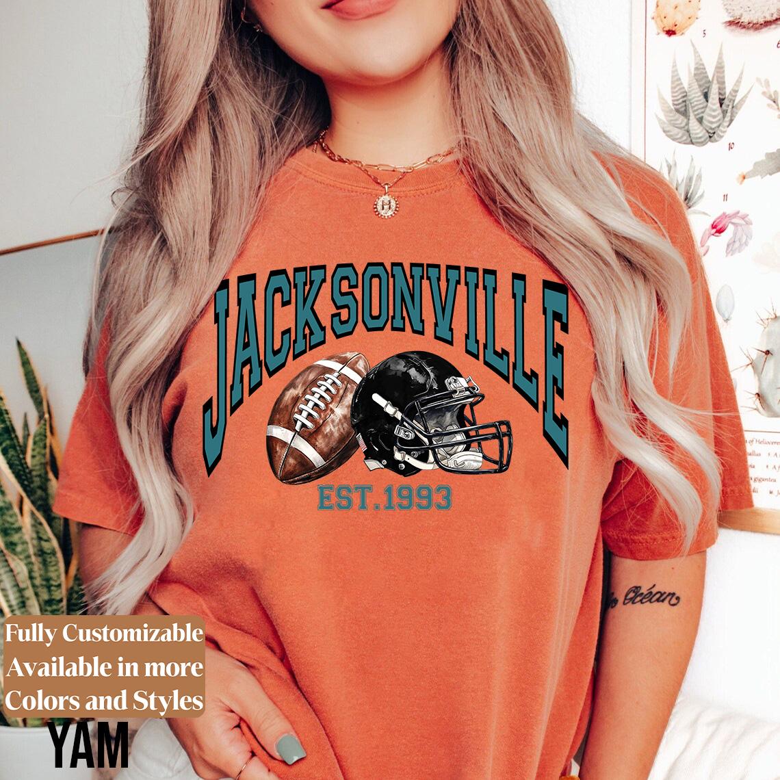 Jacksonville Football Retro Style Sweatshirt, Jacksonville Football Shirt, Jacksonville Fan Shirt, Sunday Football Tee, Game Day Shirt