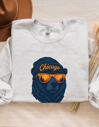 Chicago Bears Sweatshirt - Gildan Football Crewneck
