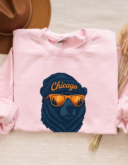 Chicago Bears Sweatshirt - Gildan Football Crewneck