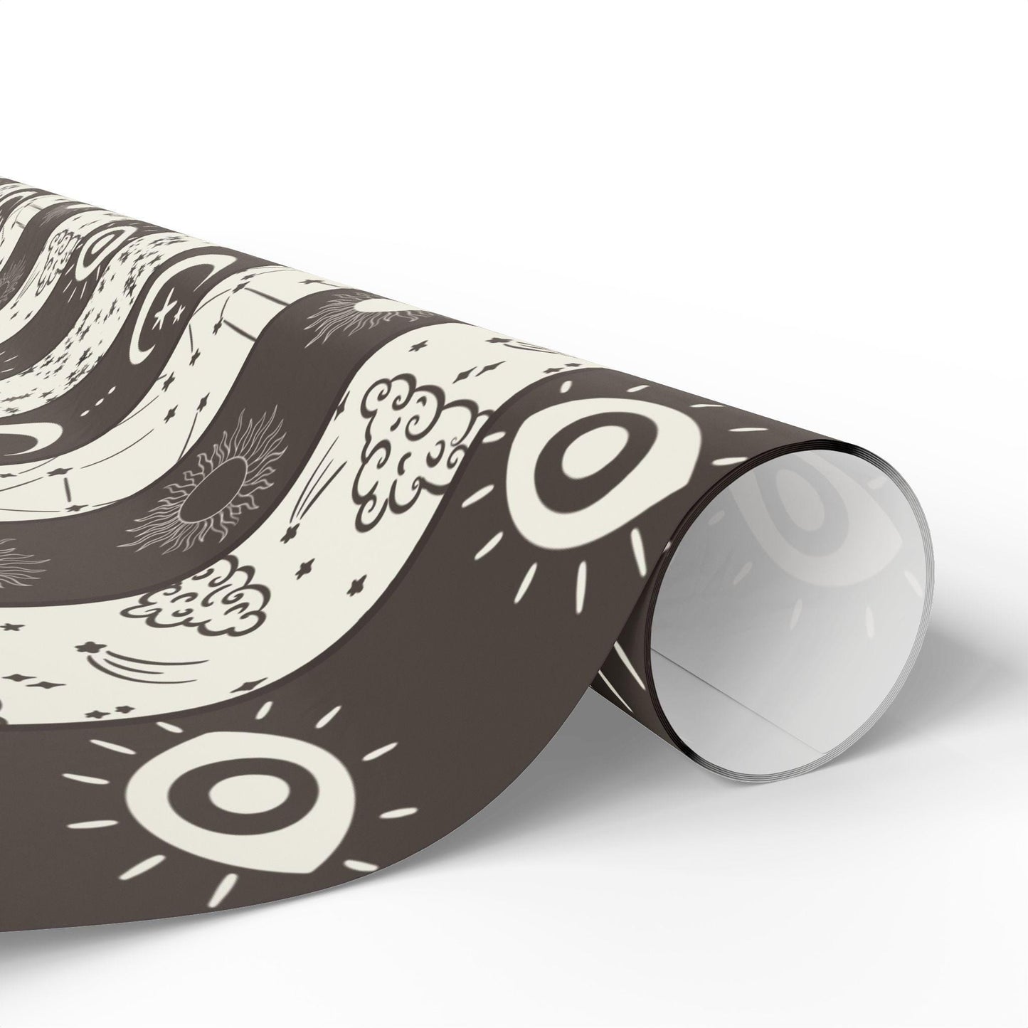 Spooky Halloween Dark Wrapping Paper Roll, Witchy Goth Gift Wrap, Custom Trick or Treat Packaging for October Gifts