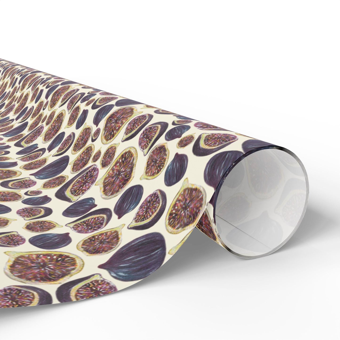 Figs Wrapping Paper Summer or Autumn Fruit Gift Wrap for Foodie Birthdays, Rustic Packaging, Farmers Market & Mediterranean Gifts