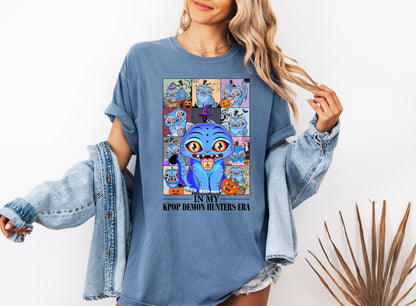Kpop Demon Hunters Tiger Shirt, Demon Hunter Tiger Tee, Kpop Huntrix Pin Shirt, Jinu Manga Shirt, Saja Girls Fan, Anime Shirt