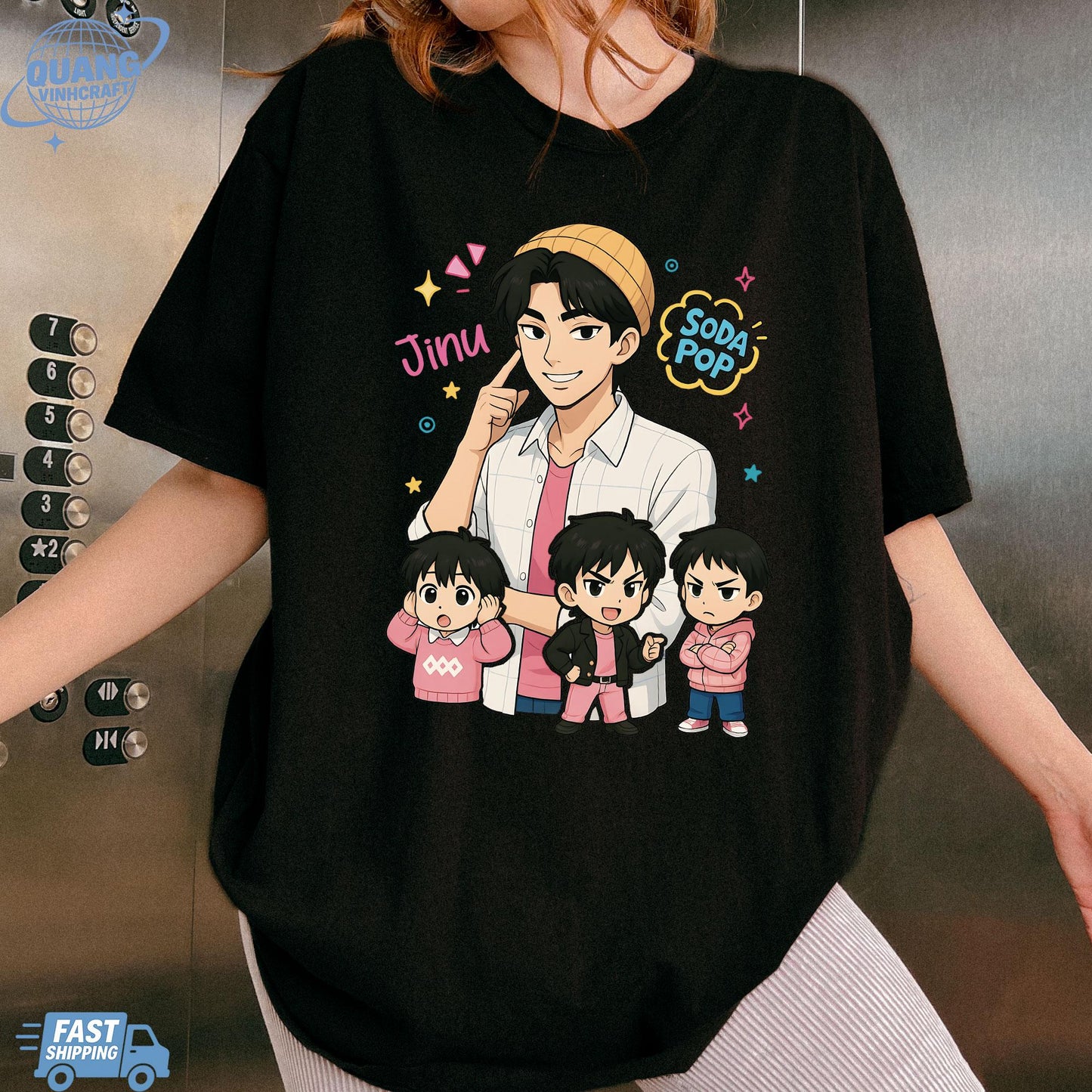 Jinu Unisex T-shirt, Saja Boys Soda Pop Tee, Kpop Cute Graphic Tee, KPDH Y2K Shirt, Jinu Fan Merch, Aesthetic Graphic Tshirt Gift