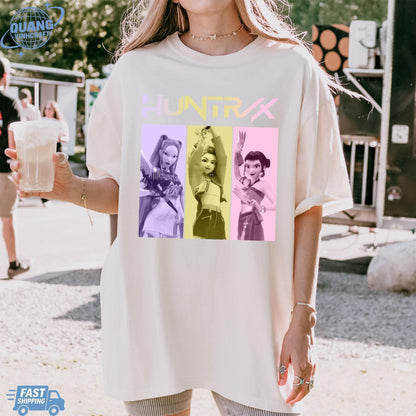 Kpop Huntrix Shirt, Kpop Demon Hunters Shirt, Kpop Huntrix Tee, Mira, Rumi, Zoey, Derpy Tiger Tee, Gift for Huntrix fans, Saja Boys Fans