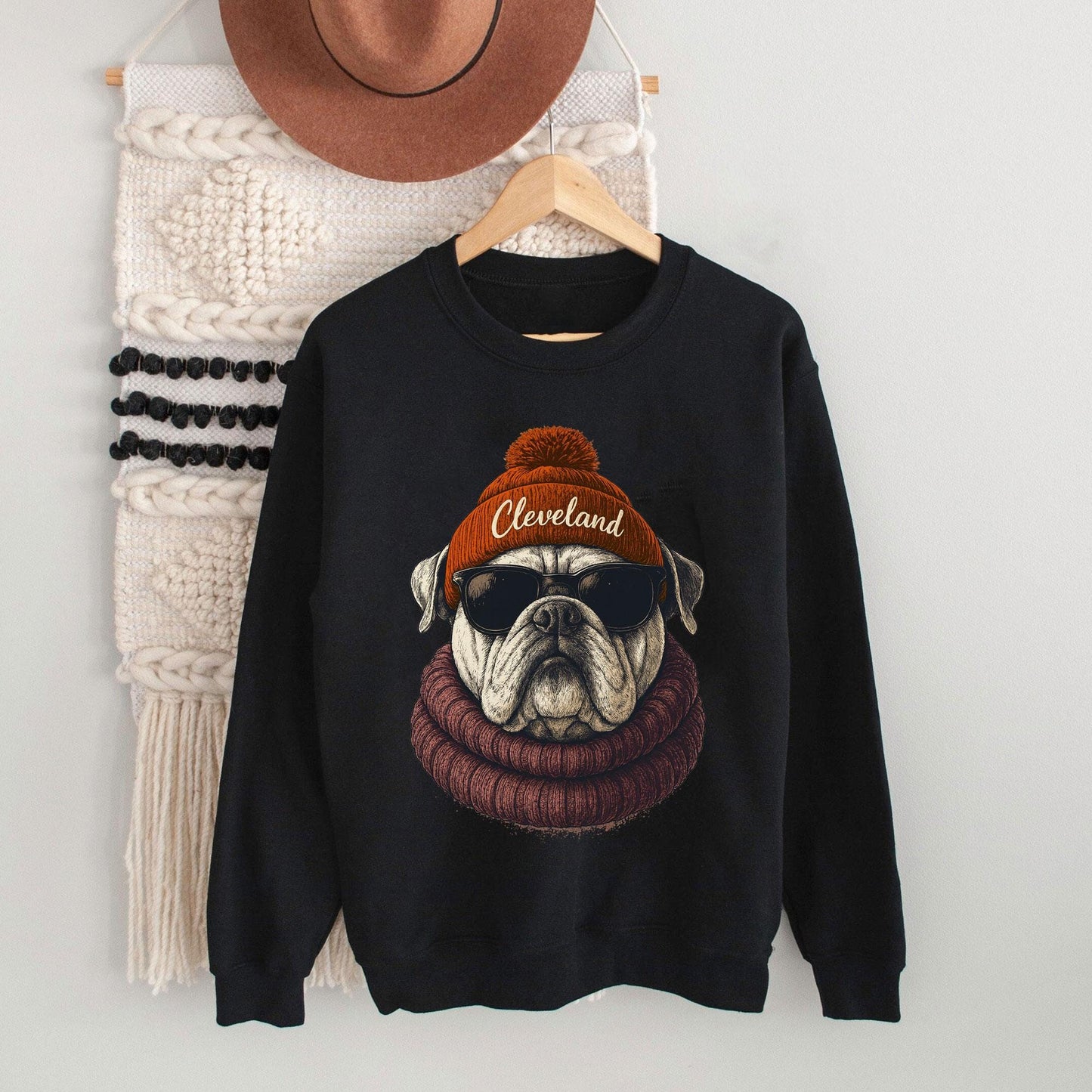 Cleveland Football Sweatshirt, Retro Sports Fan Shirt, Game Day Gift Tee, Cleveland Mascot Sweatshirt, Cleveland Football Fan Shirt