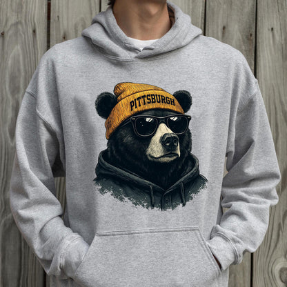 Graphic Pittsburgh Mascot Football Sweatshirt, Game Day Gift Shirt, Pittsburgh Football Fan Tee, Retro Pittsburgh Team, Sport Mascot Gifts