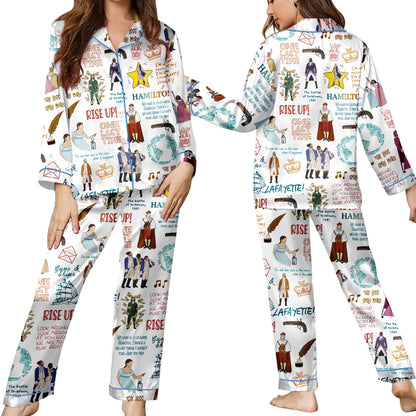 Hamilton Pajamas Set, American Musical Pajamas Set, Broadway Musical Pajamas Set, Rise Up Pajamas, Hamilton Musical , Alexander Hamilton 88