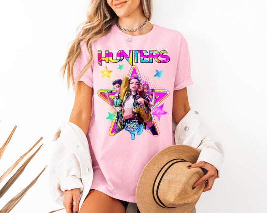 Kpop Demon Hunters Shirt, Huntrix Girl T-Shirt, Kpop idol group Shirt, Mira, Rumi, Joey Shirt,Demon Hunter Merch, Gift for Huntrix fan Shirt