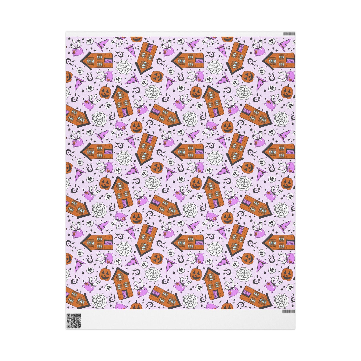 Cute Halloween Wrapping Paper Roll, Fun and Spooky Gift Wrap with Pumpkins, Ghosts  for Kids Gifts and Party Favors