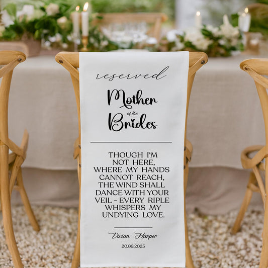 Custom Memorial Wedding Sign, Memorial Chair Sign, In Loving Memory Reserved Sign, Reserved Wedding Sign, Personalized Wedding Chair Sign