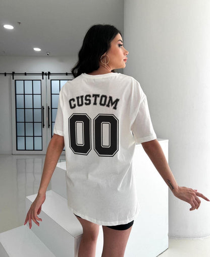 Custom Jersey Style Number and Name Unisex Tshirt