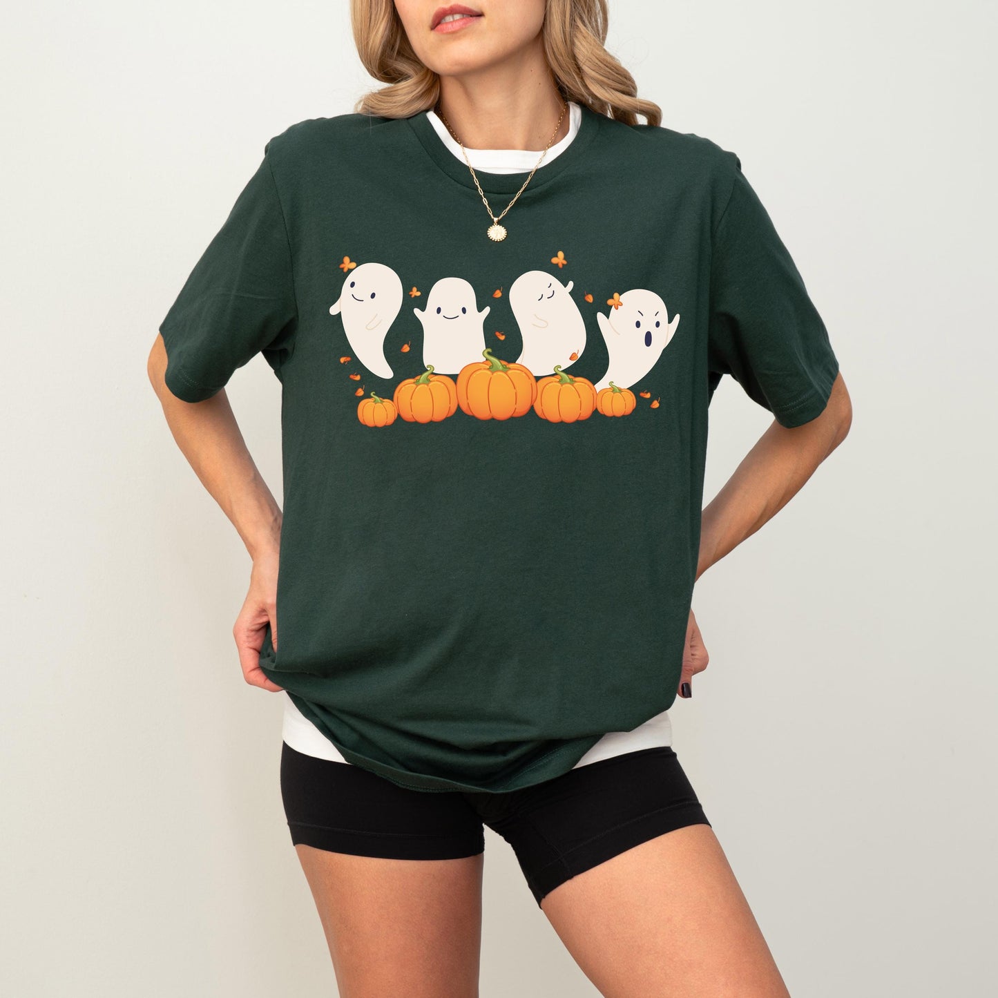 Halloween Ghost Shirt, Halloween Pumpkin Sweatshirt, Spooky Season T-Shirt, Treat Or Trick Pumpkin Tee, Scary Halloween Woman Shirt