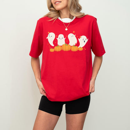 Halloween Ghost Shirt, Halloween Pumpkin Sweatshirt, Spooky Season T-Shirt, Treat Or Trick Pumpkin Tee, Scary Halloween Woman Shirt