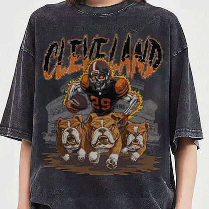 Cleveland Football Skull Vintage Shirt