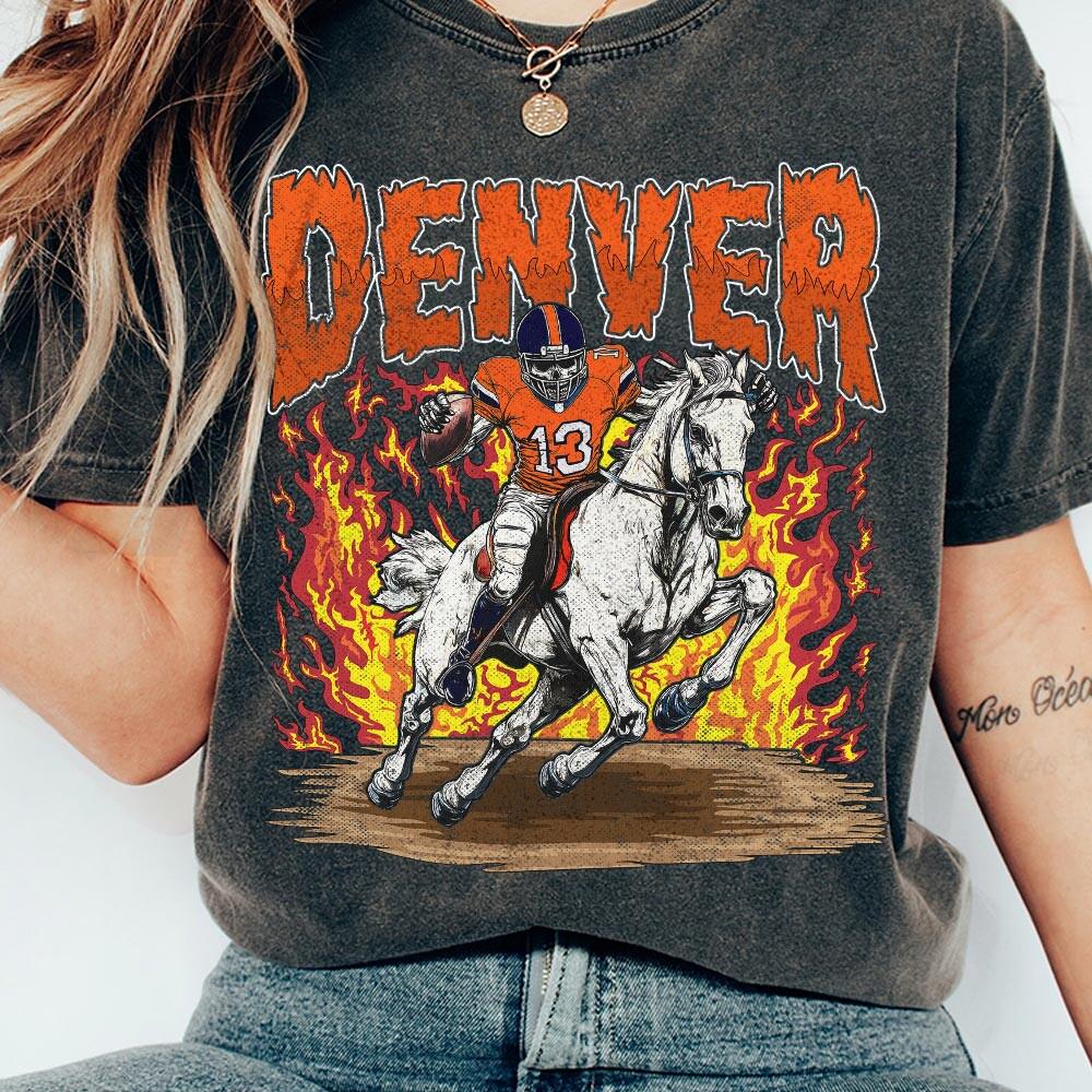 Denver Bronco Football Skull Vintage Shirt