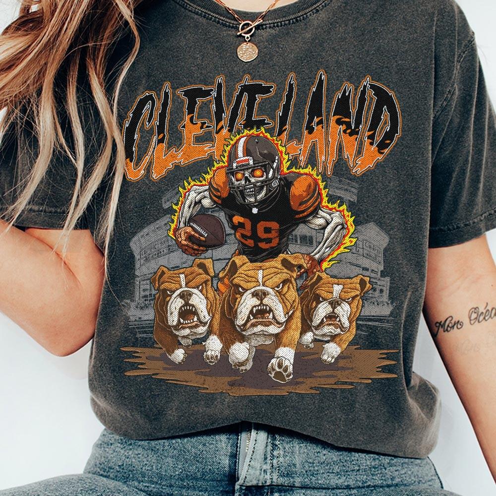 Cleveland Football Skull Vintage Shirt