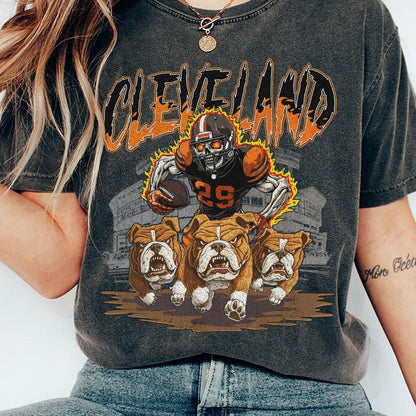 Cleveland Football Skull Vintage Shirt
