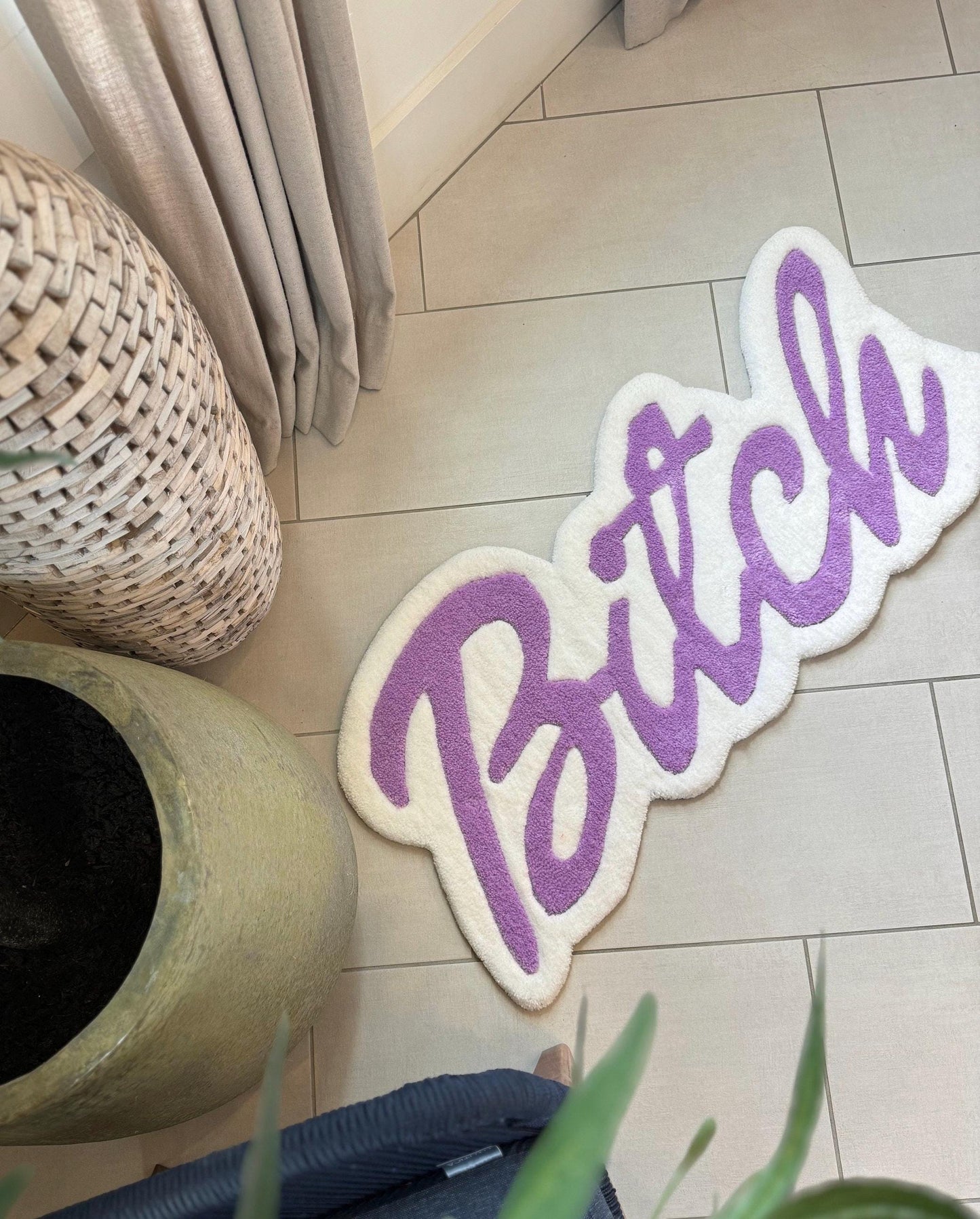 Bitch Rug,Custom name rug ,Dorm room decor , Funny Gift for Friends, Tufted rug, Funky trendy decor