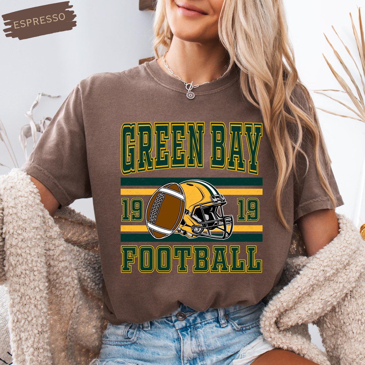 Comfort Colors Green Bay Football T-Shirt, Unisex Football Shirt, Green Bay Football Tee, Game Day T-Shirt, Green Bay Sports Gear Shirt